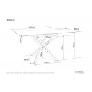 Стол обеденный SIGNAL AGIS II прозрачный/хром 140/80